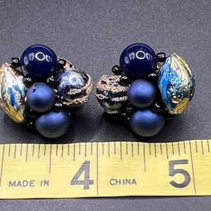 Vintage 1950’s Japan Cluster Bead Earrings